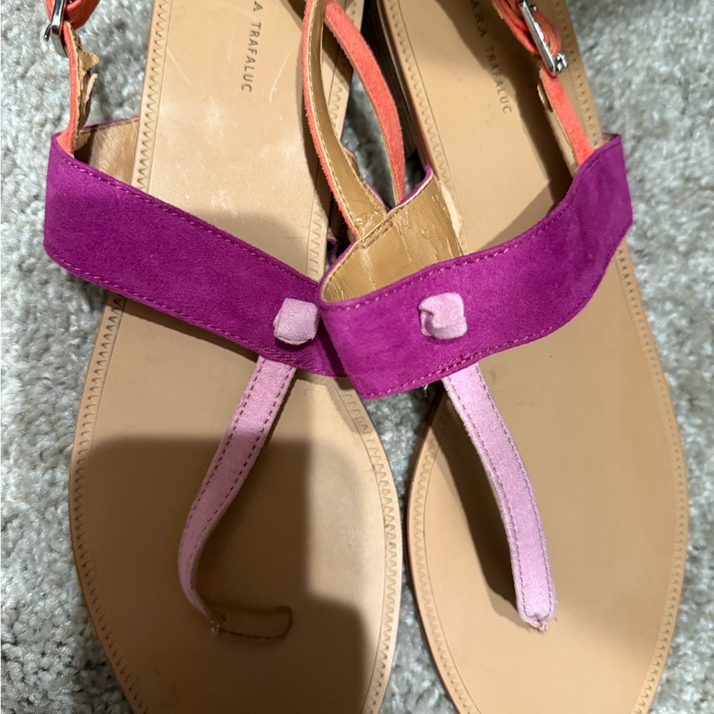 Women's Pink Suede Sandals